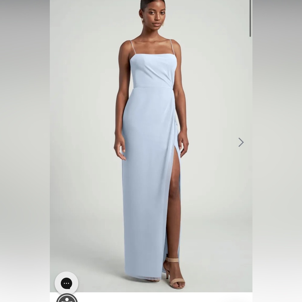 Jenny Yoo bridesmaid dress, “Demi” in whisper blue